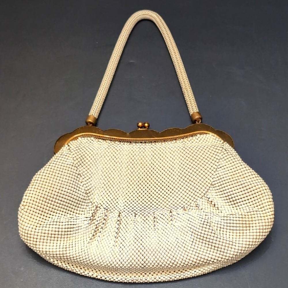 Vintage Whiting & Davis Ivory Mesh Evening Purse.